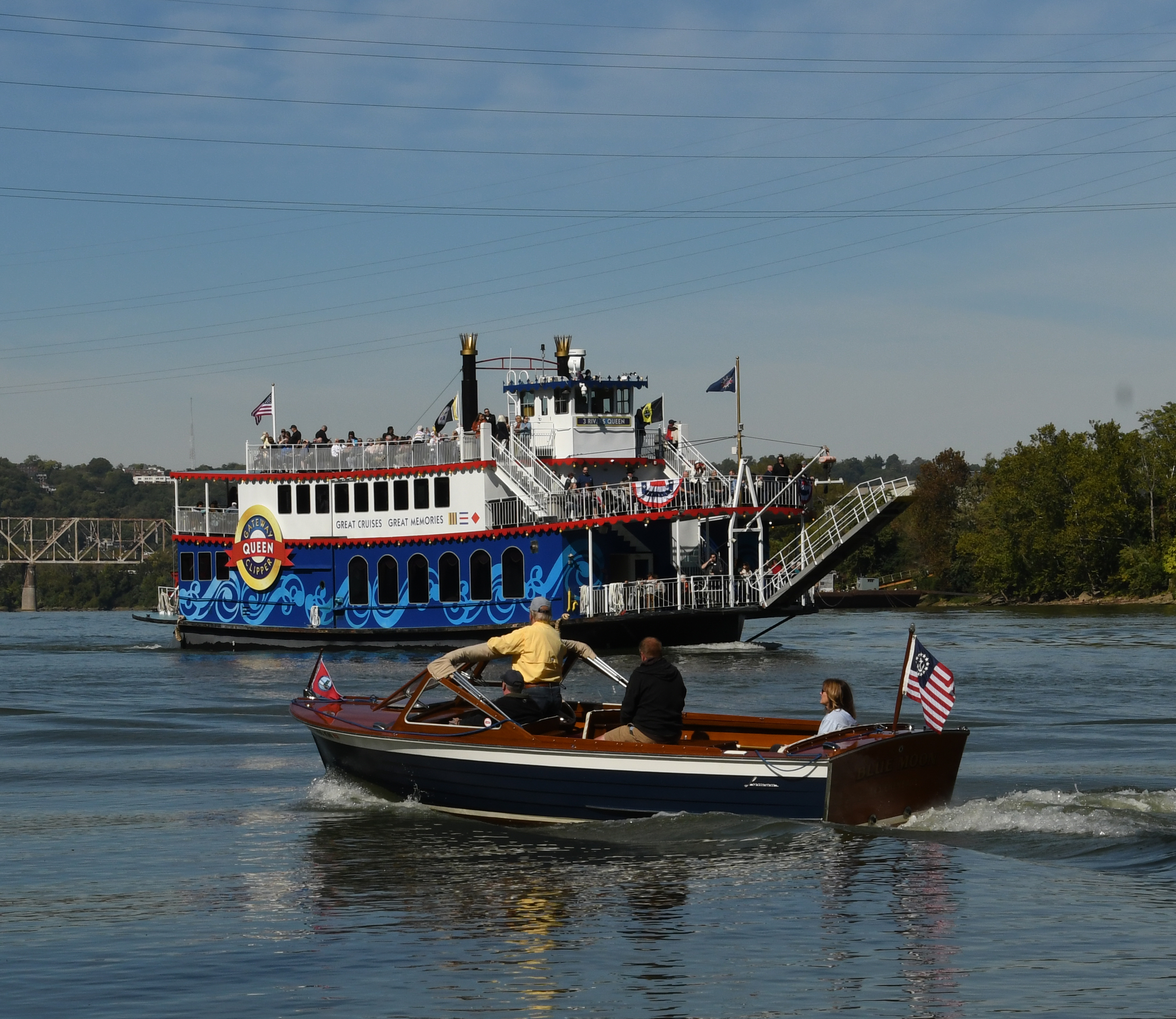 Rich and Marsha Love near the Three Rivers Queen